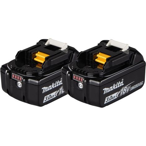 MAKITA Pack de 2 Batteries Li-Ion 18V 3Ah BL1830B