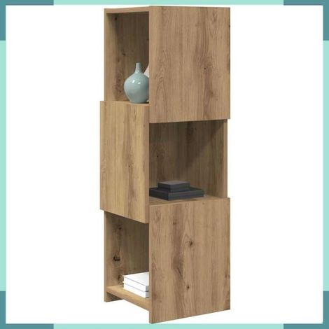 889836 Meuble d'angle Chêne artisanal 30,5x30x95cm Bois d'ingénierie (1/5)