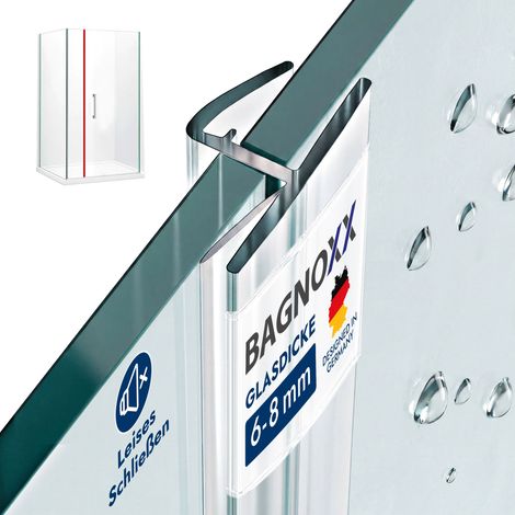 Duschdichtung Anschlagdichtung 180 Grad Transparent einseitige Duschtür Öffnung, Duschlippe aus PVC, Abdichtung Dusche - 2x 200cm, für 6mm Glasstärke (1/5)