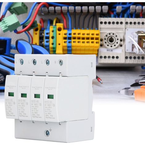 Parafoudre SNYE-80 T2 pour la surveillance domestique, boîtier/armoire de distribution 80 kA, protection de niveau 2, 4 pôles 385 V (1/5)