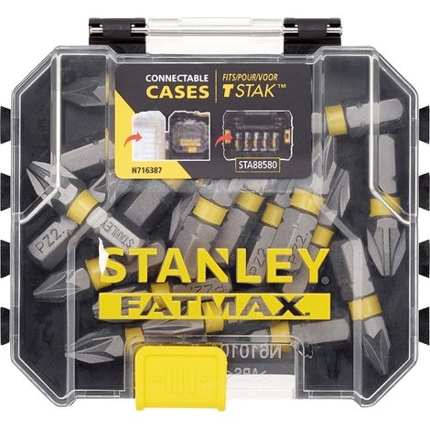 STANLEY STA88568-XJ - Box de stoccaggio de 20 punte sciolte de impatto Pz2 STANLEY® FATMAX® impatto,de 25 mm