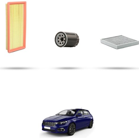 Kit tagliando 3 filtri compatibile con Fiat Tipo II 1.4 70kw dal 2015