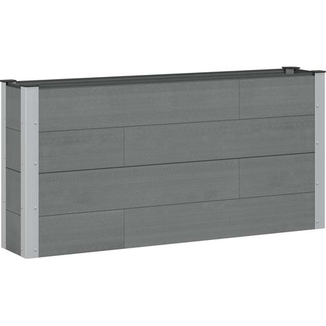 Garden Raised Bed Grey 150 x 30 x 72 cm vidaXL