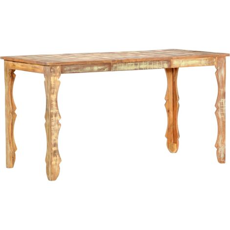 vidaXL Tavolo da Pranzo 140x70x76 cm in Legno Massello di Recupero (1/5)