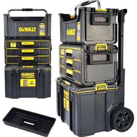 Dewalt Toughsystem 2 DS450 Rolling Tool Trolley + 3 Draw Organiser + DS280 Tote (1/5)