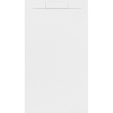 Fusion Duschwanne 100×80 cm aus Mineralguss, ohne Siphon, weiß