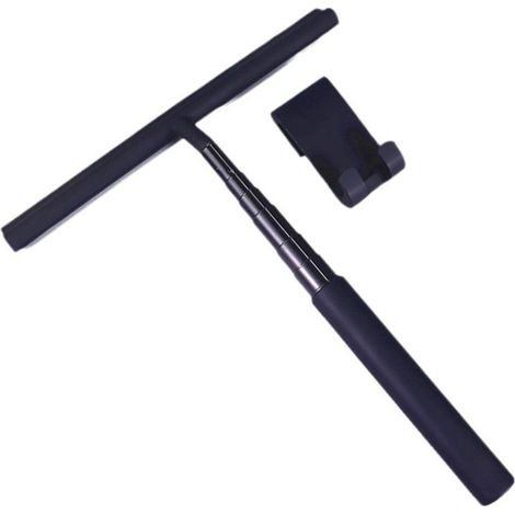 Raclette télescopique pour vitres et portes vitrées avec support long pour le nettoyage des murs (1/5)