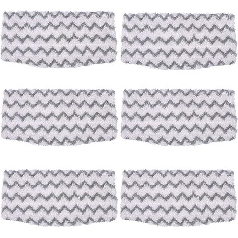 Paquet de 6 tampons de vadrouille en Microfibre de Remplacement S1000 recharges pour Nettoyeur de Sol Dur pour vadrouille à Vapeur Requin modèle S1000A S1000 S1000C S1000WM (1/5)