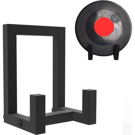 Support de rangement pour vinyles LP – Style rétro – 12,7 x 15,2 x 20,3 cm – Porte-disques et albums – Noir (1/5)