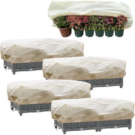 Housse de Protection pour Plantes d'hiver, Protecteur de Plantes de Balcon, Couverture Rectangulaire de Protection des Plantes Contre Le Gel, Housse Hivernage Plante avec Cordon de Serrage (1/5)
