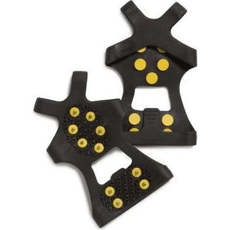 Suole antiscivolo da neve con catene da neve - Cammina in sicurezza su neve e ghiaccio - Taglia L, numero di scarpe 40-45 - Con 10 tacchetti per una maggiore aderenza (1/3)
