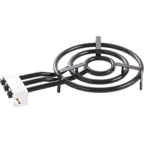 Brûleur à gaz butane/propane en acier noir ø45 cm, 3 foyers