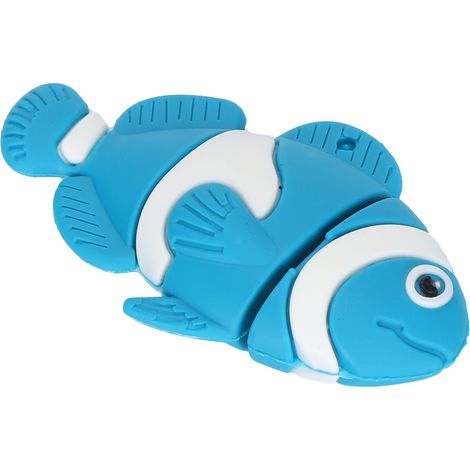 Clé USB 32 Go à l'effigie d'un poisson-clown bleu - Capacité de stockage rapide (1/5)