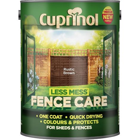 Cuprinol Less Mess Fence Care - Rustic Brown - 5L