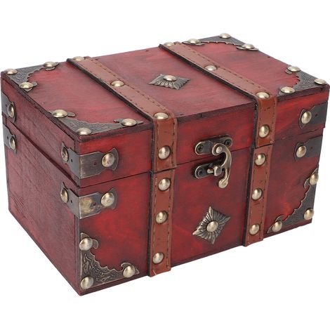 Retro Storage Box Vintage Jewel Storage Box Decorative Wooden Case for Home Beauty Salon (1/5)