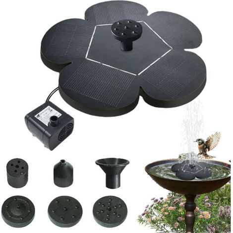 Fontaine Solaire pour Bain D Oiseaux Fontaine À Oiseaux Énergie Solaire Cascades D Eau Silencieuses pour Aménagement De Paysage Cour Patio Terrasse Porche Jardin Bassin Et Arrière Cour (1/5)