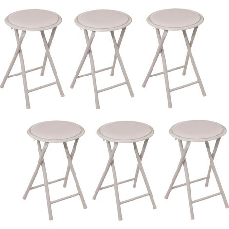 Lot de 6 tabourets d'appoint pliants en PVC (1/3)
