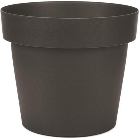 VASO MELROSE REALIZZATO IN PLASTICA DIAMETRO 35 CM COLORE NERO ANTRACITE (1/2)