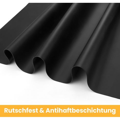 Tappetino in silicone grande 30 x 40 cm, antiscivolo e resistente al calore, per tavolo e piano di lavoro della cucina, resina epossidica (nero) (1/4)