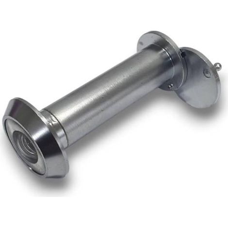 Spioncino Per Porta Blindata Legno Cromo Satinato In Alluminio Mm 70 120 Foro 14