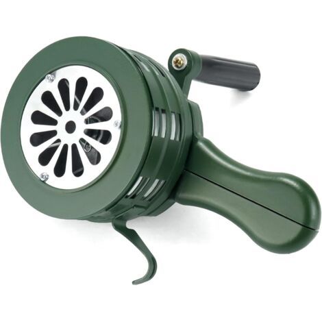 Sirena d'allarme con manovella, 110 dB, in lega di alluminio, per fabbriche, scuole e luoghi pubblici. (1/5)