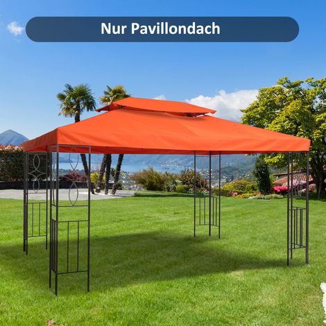 Toiture de remplacement pour pavillons de jardin 3x4m polyester café