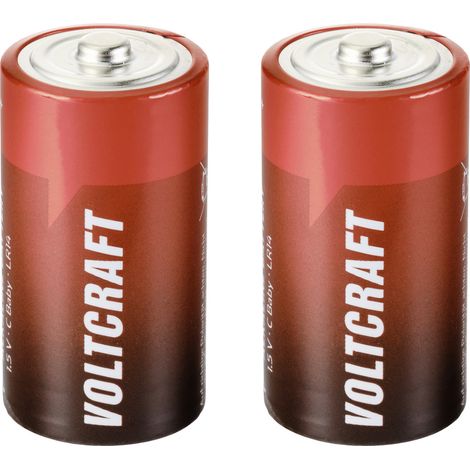 VOLTCRAFT Industrial LR14 Baby (C)-Batterie Alkali-Mangan 7500 mAh 1.5 V 2 St. (1/4)