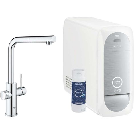 Grohe Blue Home - Mitigeur d'évier Raccordé avec bec extractible, avec dispositif de refroidissement et filtration, chromé 31927001 (1/3)