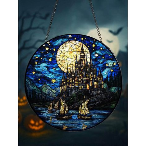 Attrape-soleil vitrail 25cm enchanté, décoration fenêtre pour amateurs de fantaisie (1/5)