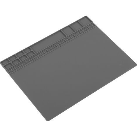 Tapis isolant de soudure électronique en silicone résistant à la chaleur, gris (1/5)