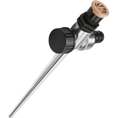 Arroseur de Jardin ave Arroseurs à Arc Circulaire avec Irrigation Réglable Piquet en Métal Durable pour Pelouses Parterres Fleurs et Espaces Verts Couverture 0 360° Portée Jusqu'à 12 m - (1/5)