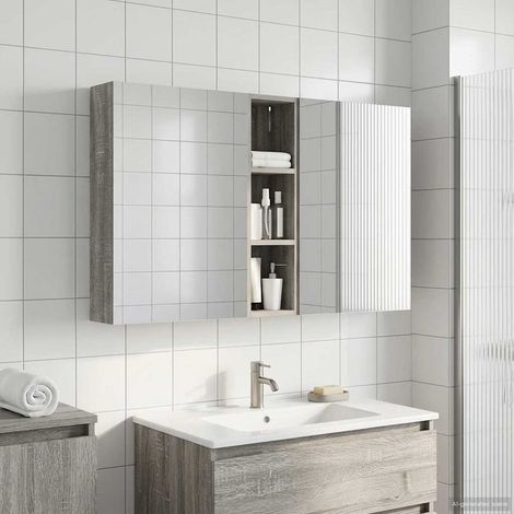 vidaXL Juego de Muebles de Baño 3 uds. 120 x 14,5 x 70 cm (1/5)