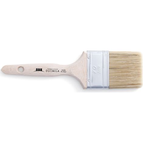 Brosse de peinture avec virole inoxydable, pinceau usage universel, pour tous les types de vernis et peintures, murs, bois, garde-corps, virole 70 mm (1/5)