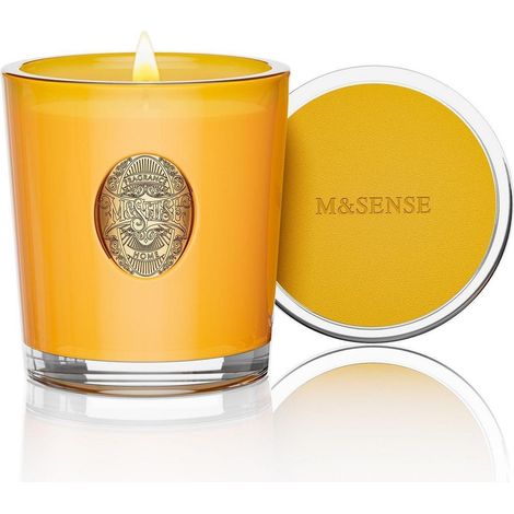 Duftkerze im Glas Mango Moschus, 290g, Sojawachs, 55h Brenndauer