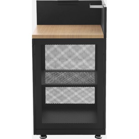 Modulo cucina da esterno in acciaio e decorazione in legno 1 ripiano, 60cm