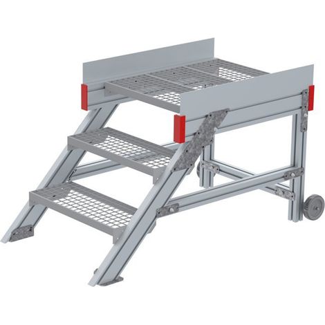 Euroline 514 Anstieg 45° 600mm Stufenbreite 3 Stufen Stahl Gitterrost