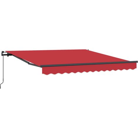 Maison Exclusive - Tenda Retrattile Rosso 300 x 250 cm Poliestere e Acciaio