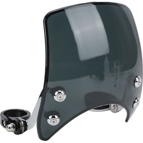 Pare-brise Moto - Réglable 180° - Pour Fourche Avant 38 à 41 mm - Acrylique 3 mm - Montage Côté Phare - 1 Pièce (1/5)