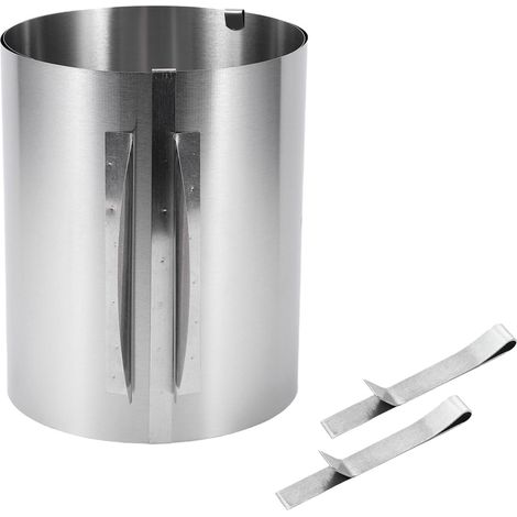 Cercle a Patisserie, Cercle à Gâteau Haut 20cm, Anneau en Acier Inoxydable Réglable 16-30 cm, Avec Échelle, Moule à Pâtisserie avec 2 Clips de Fixation, pour Superposer et Décorer (1/5)