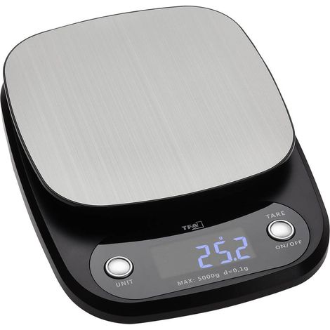 TFA Dostmann APPLE PIE Bilancia da cucina digitale Portata max.=5000 g Antracite 155 x 210 x 29 (1/2)