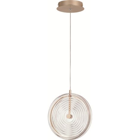 Lampada a sospensione LED JOKEY in metallo e vetro decorato TRASPARENTE 30 cm (1/4)