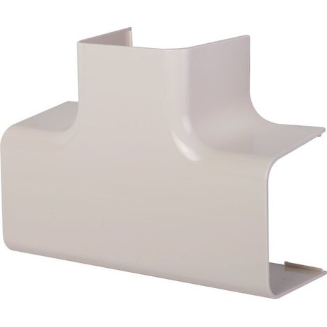Plombservice – Té de dérivation plastique rigide beige – Largeur goulotte 80mm – Pour installations PAC air – Raccordement sécurisé