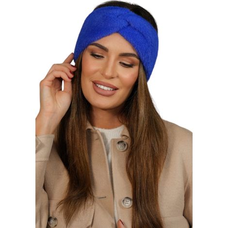 Diadema de invierno esponjosa para mujer, color aciano camafeo - Yoshi (1/3)
