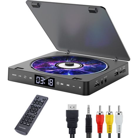 Lecteur DVD - HDMI 1080p - Compatible DVD VCD CD USB - Lecteur Multiformat Compact avec Télécommande - 1 Pièce (1/5)