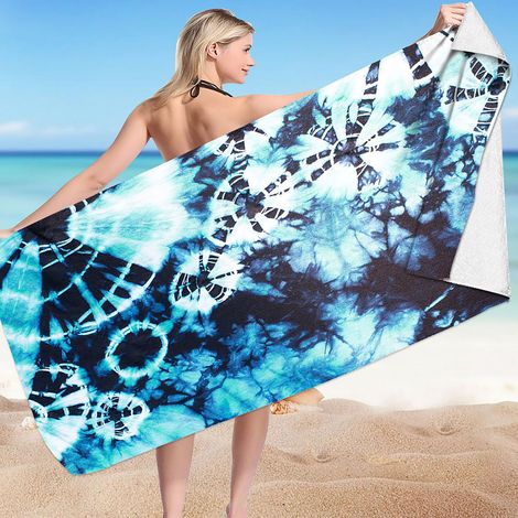 Serviette De Plage - Microfibre 75 x 150 cm - Absorbante Rapide Séchage Sans Sable - Pour Plage Piscine Camping Voyage Yoga - 1 Pièce (1/4)