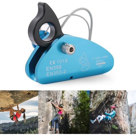 Selbstbremse, Stopp-Kletterkarabiner, Seilklemme, Greifer, Rettungsring, Abseilzubehör (1/5)