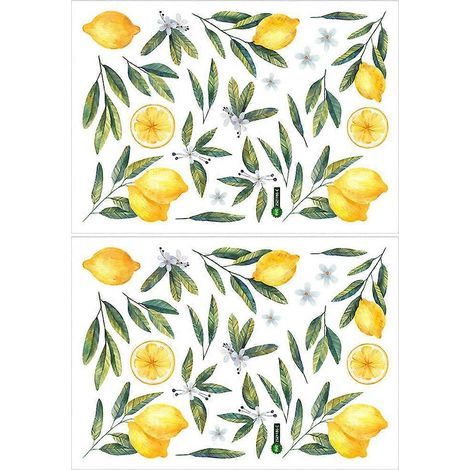 Bögen mit Fruchtaufklebern, dekorative Tapete, Wandaufkleber für Kinderzimmer, Wanddekorationszubehör – 35,00 x 25,00 x 0,10 cm (1/4)