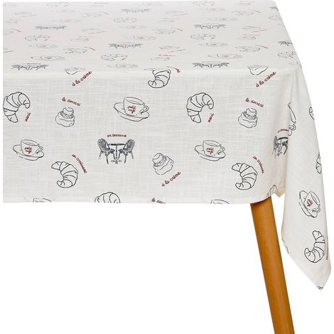 Tovaglia fra rettangolare 140x240 cm bianca - Atmosphera créateur d'intérieur (1/3)