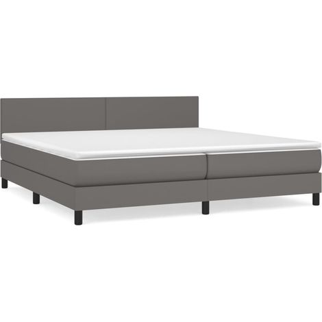 Maison Exclusive - Boxspringbett mit Matratze Grau 200x200 cm Kun (1/5)