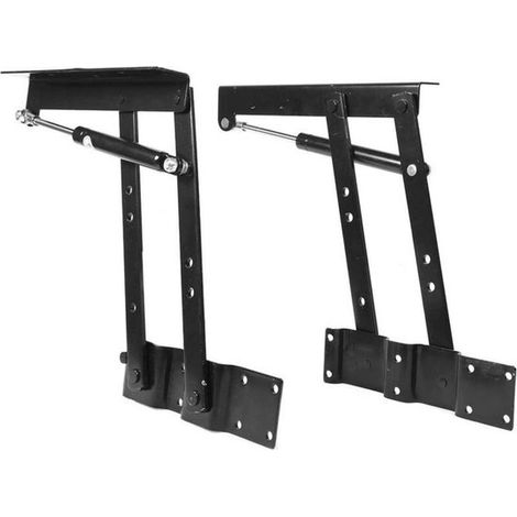 Bisagra hidráulica, Mecanismo elevador de mesa de centro de acero (2 unidades), Alta resistencia, Accesorios para muebles, Práctico y duradero (1/5)
